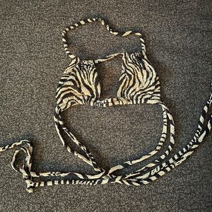 Montce zebra print Brasil bikini top. XS
